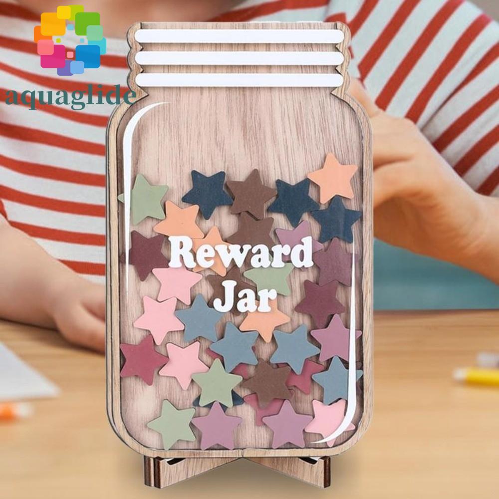 AQUAGLIDE Positive Beahavior Rewards Jar, ไม้การ์ตูนเด็ก Star Reward Jars, รับผิดชอบรางวัล Behavior 