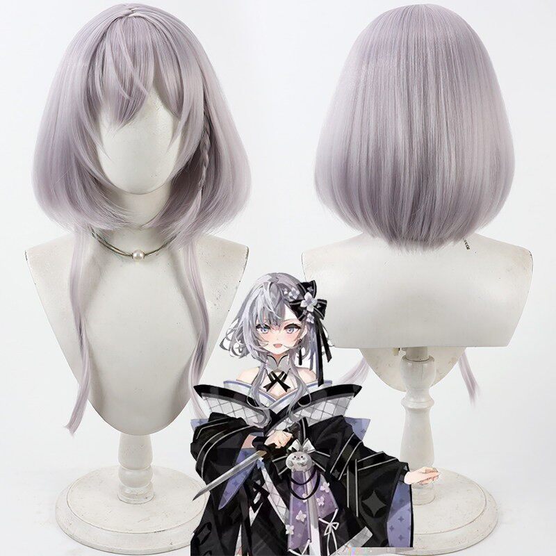 VTuber Vestia Zeta Cosplay Wig Light Purple Bob Hair