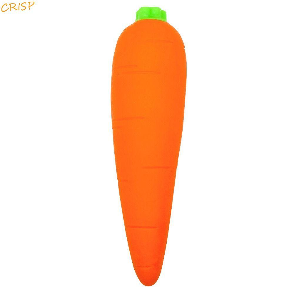CRISP แครอทของเล่นหยิก,ผักหน่วยความจําทรายแครอทของเล่นบีบ,ของเล่นระบายแครอทสีส้มพนักงานออฟฟิศสร้างสรรค์