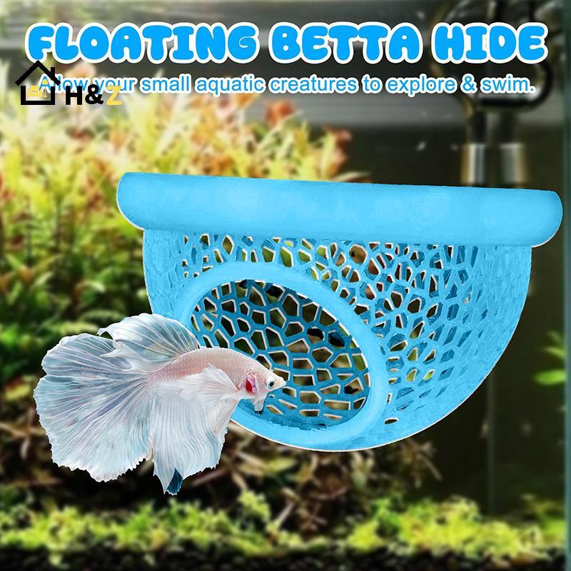 Kaleidoscope Floating Betta Hide & กุ้ง Cave – 3-in-1 Aquarium Hammo, Floating Feeder Ring & Resting