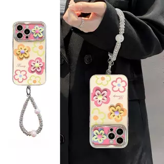 เคสโทรศัพท์ลายดอกไม้ ใช้ได้กับ iPhone 11/12/13/14/15Pro/17Pro/16ProMax, X/MAX/XR, 7/8P คุณภาพสูง สำหรับหน้าจอขนาดใหญ่