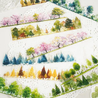 Journamm 15PCS Scrapbooking สติกเกอร์ Decals ดอกไม้พฤกษศาสตร์ Themed Journaling Self-Adhesive PET วัสดุสมุดภาพ Junk Journal Planner ตกแต่งหัตถกรรม DIY
