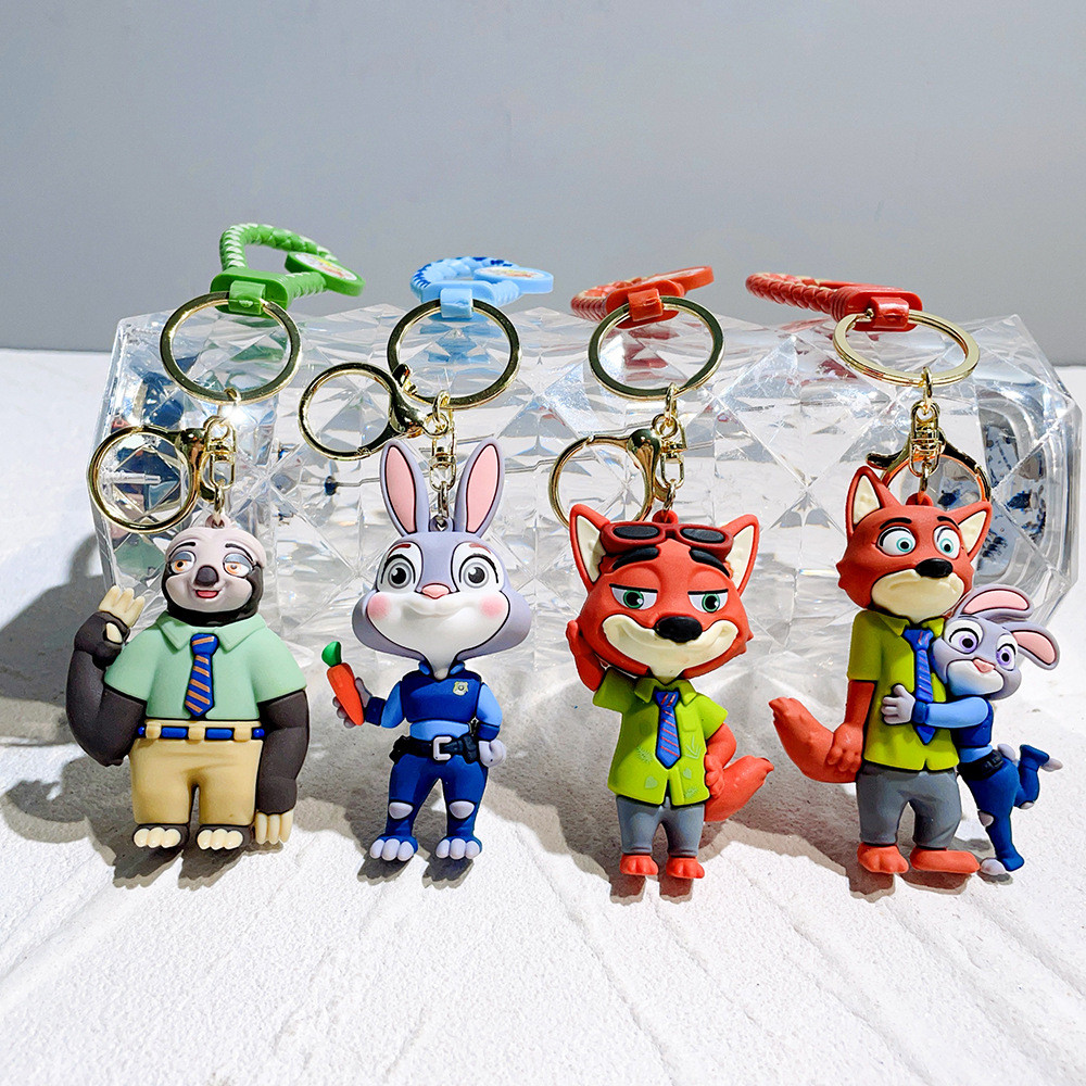 กุญแจ Zootopia ตัวละครคลาสสิก (Judy, Nick, Flash) | PVC ของขวัญเด็ก ของสะสม กระเป๋า/กุญแจรถ​