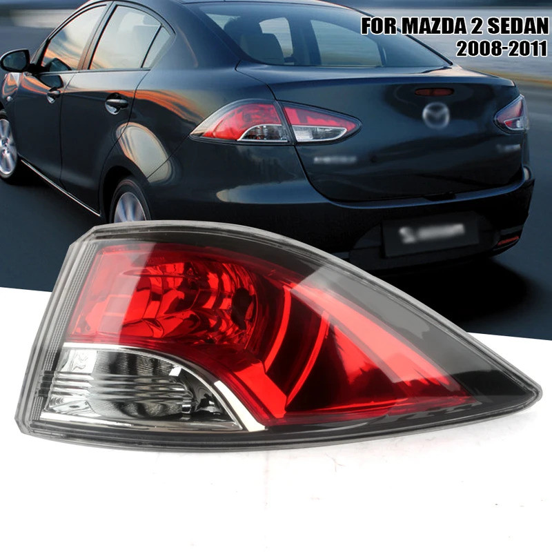 ซ้าย/ขวาด้านข้างไฟท้ายสําหรับ MAZDA 2 ซีดาน 2008 2009 2010 2011 ไฟท้ายด้านหลังเบรคโคมไฟ