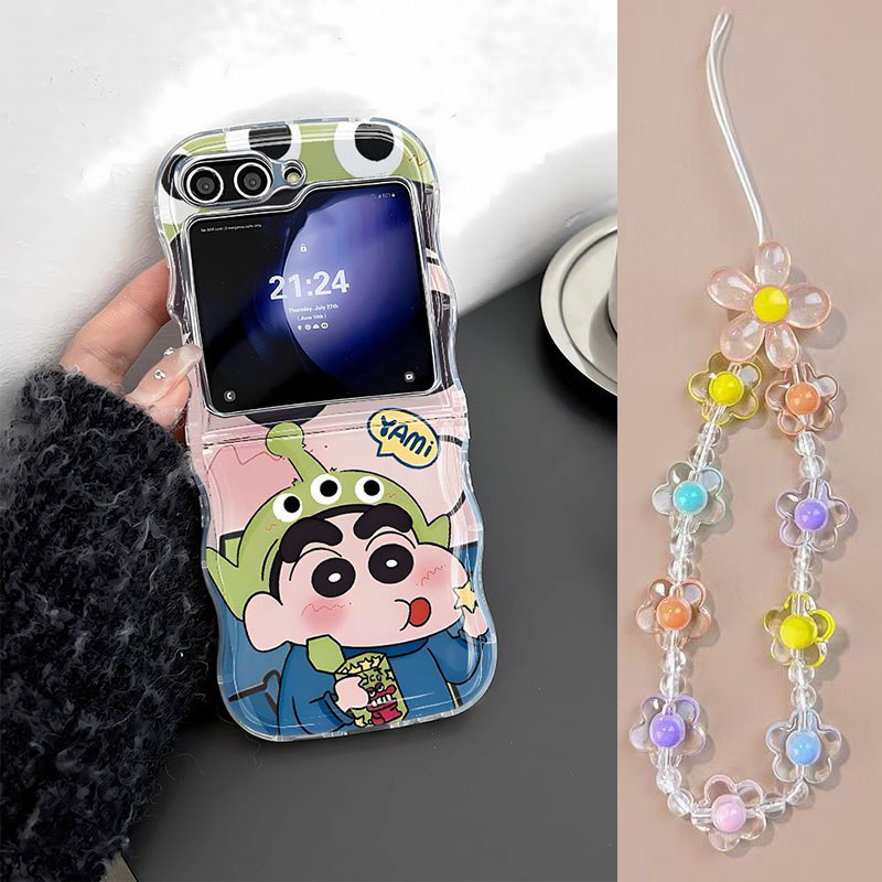เหมาะสม samsung เคสโทรศัพท์พับลายคลื่น ZFLIP6 ZFLIP5 ZFLIP4 และ ZFLIP3 -HLBLZD9
