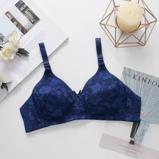 B7061เสื้อในไร้โครง ลายลูกไม้ มี 2 ตะขอ คัพ Bใส่สบาย ของส่งจากกรุงเทพ Women Clothing Lady ผู้หญิง