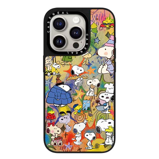 CASENEAL Graffiti น่ารักสุนัขแท็กกระจก face เคสโทรศัพท์สําหรับ iPhone 17 Pro Max 16 ProMax 15Pro 14 Plus 13 12 11 โทรศัพท์กันกระแทกขอบนุ่ม hard กรณีป้องกัน