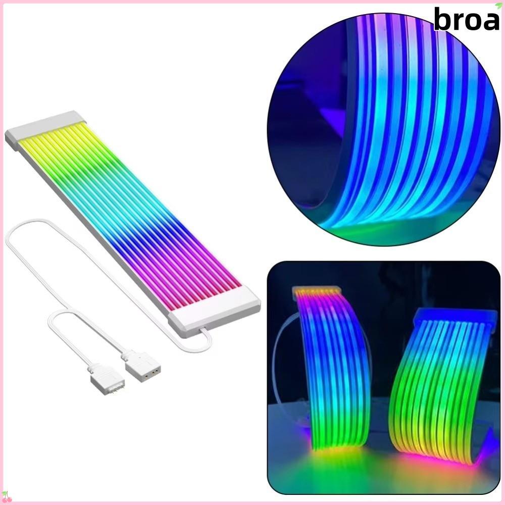 BROA PC Light Strip, 8PIN 24PIN DIY LED Strip Light, สายต่อยืดหยุ่น ARGB Light Bar