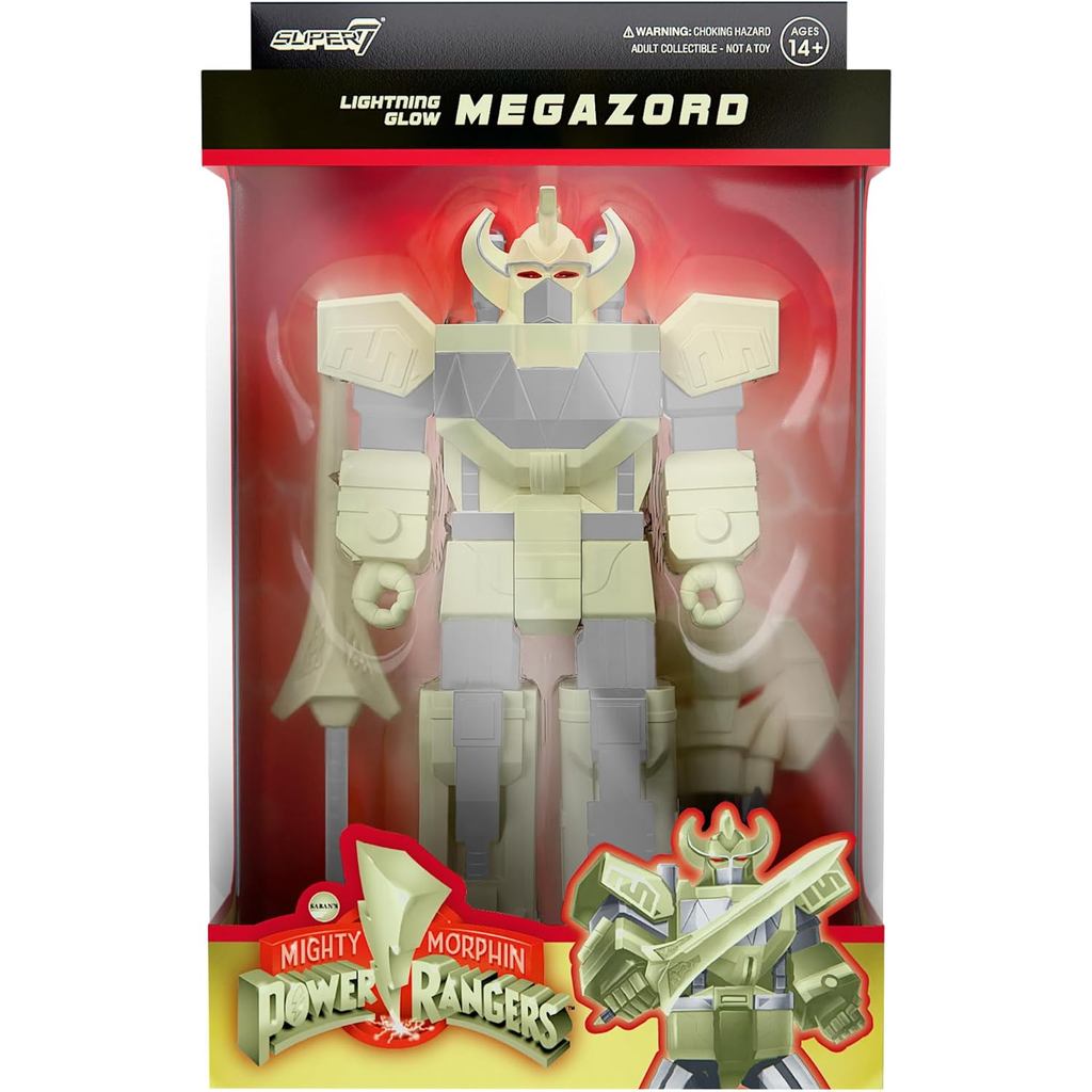 Super7 Mighty Morphin Power Rangers Megazord (Lightning Glow) Reaction Figure - 5.75" Power Rangers 