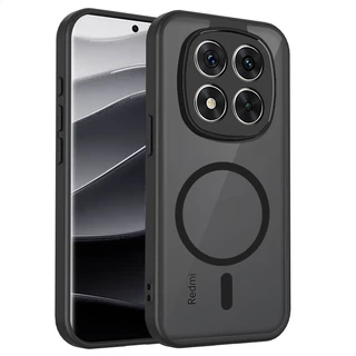 สําหรับ Xiaomi Redmi Note 15 14 13 Pro Plus 15 Pro+ หรูหราโปร่งแสง Matte เคสโทรศัพท์แม่เหล็กกล้องป้องกันกันกระแทก Hard ฝาครอบซิลิโคน