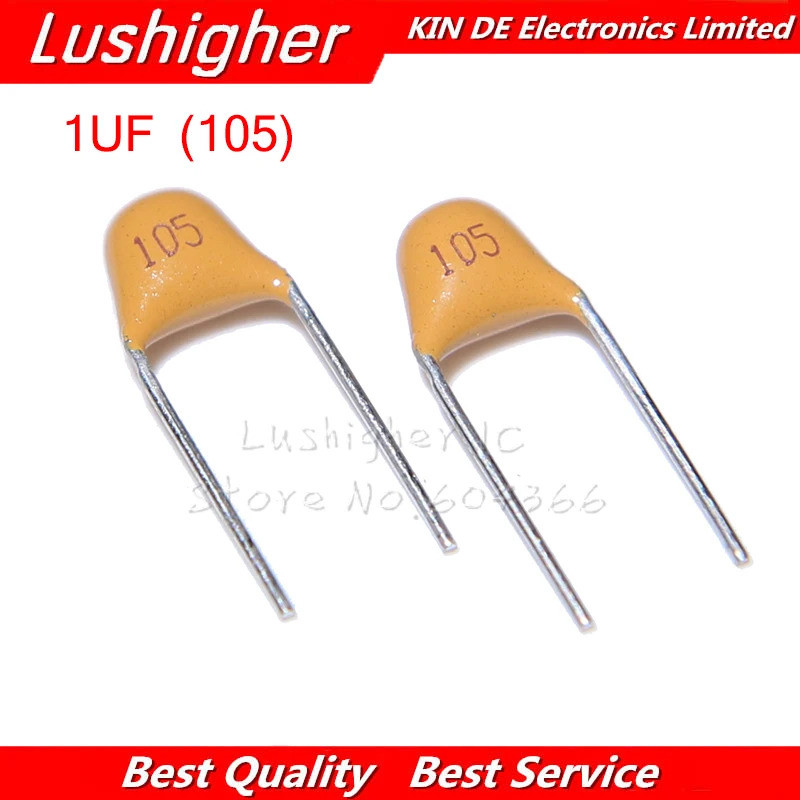 100PCS 1UF MLCC 20% 5.08 มม.105 50V MLCC Multilayer เสาหินเซรามิค Capacitor 0805
