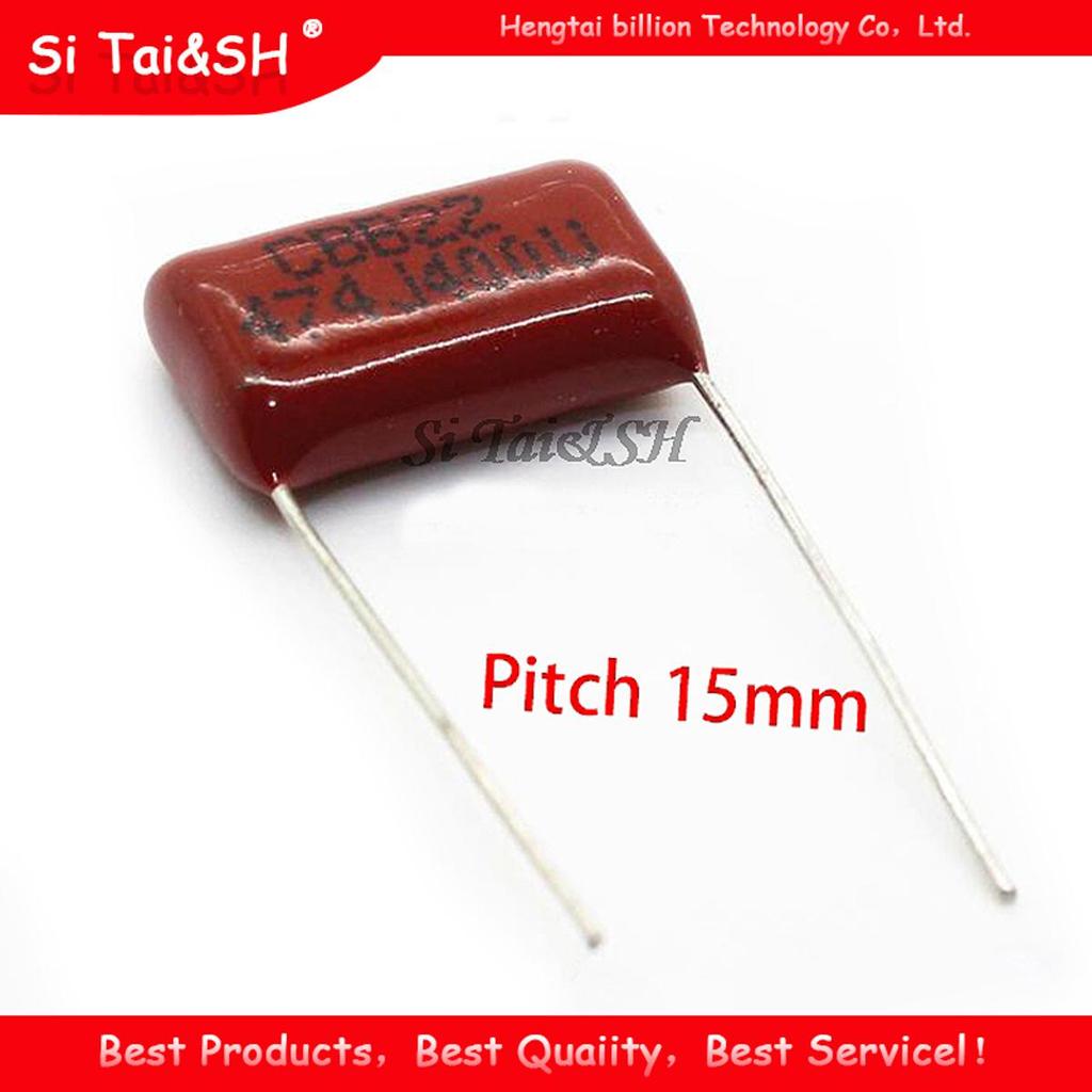 10PCS 400V474J 0.47UF Pitch 15 มม.470NF 400V 474 CBB ตัวเก็บประจุฟิล์มโพรพิลีน