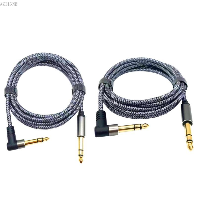 Aziin กีตาร์สาย 1 M 2 M 6 35 มม.ถึง 6 35 มม.TRS สเตอริโอ Amp สําหรับ Studio Monitor