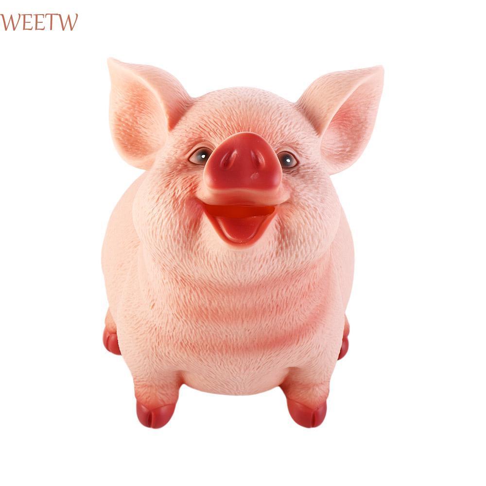 สุดสัปดาห์ กล่องเงินของขวัญวันเกิดเรซิ่นรูปหมูตกแต่งบ้านขนาดใหญ่สร้างสรรค์กล่องเก็บเหรียญ