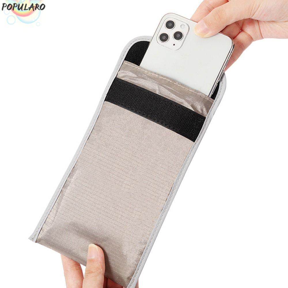 POPULARO Faraday Bag, Anti-tracking Shield Bag Pouch, ป้องกัน Decaussing Signal Blocking Mobile Phon