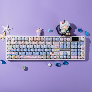 AULA F108 Pro คีย์บอร์ดไร้สายไทยขนาดเต็ม, 3 โหมดการเชื่อมต่อ…