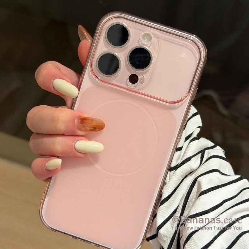 น่ารักเรียบง่ายสีชมพูเคสโทรศัพท์เคลือบสําหรับiPhone 17 16 15 14 13 12 11 Pro Max ราคา ถูกที่สุด ดีลบีเคเค แกลเลอรีภาพที่ 3