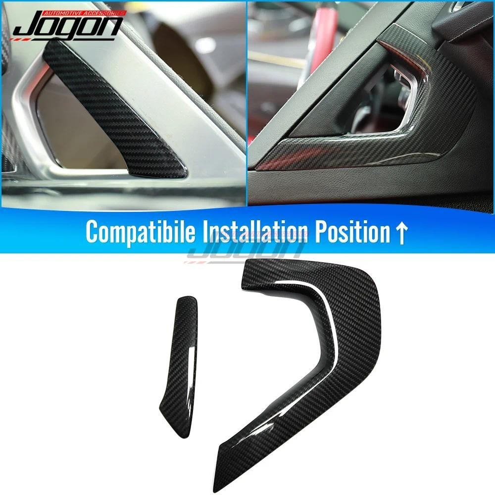 คาร์บอนไฟเบอร์ภายใน Trim สําหรับ Chevry Chevrolet Corvette C7 ZR1 Z06 2014-2019 คอนโซลกลางเกียร์ด้าน