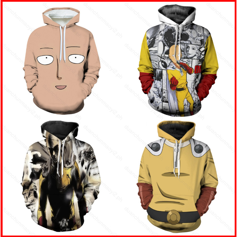 DC2 One-Punch Man アニメ เสื้อฮู้ดแขนยาว ลายเสื้อ SAITAMA สไตล์ Cosplay Oversized เหมาะทั้งผู้ใหญ่และเด
