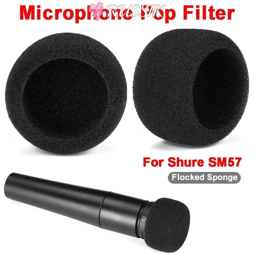 RUZSIK Mic ฝาครอบกระจก, เปลี่ยนไมโครโฟนกันลม Pop Filter, การเพิ่มประสิทธิภาพเสียง Flocked ฟองน้ําโฟม