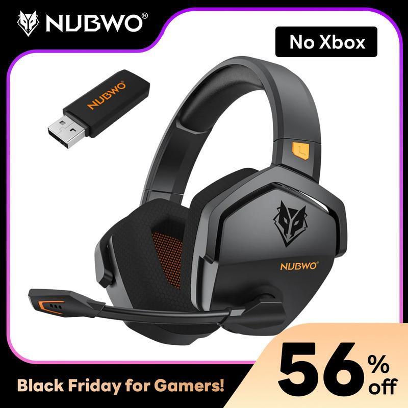 หูฟังเกมไร้สาย NUBWO G06 - ความหน่วง 23 มิลลิวินาที, ไมค์ลดเสียงรบกวน, แบตฯ 100 ชม.