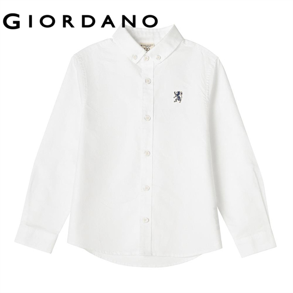 GIORDANO เสื้อเชิ้ตเด็ก Junior's Oxford Shirt (Lion) 03045083