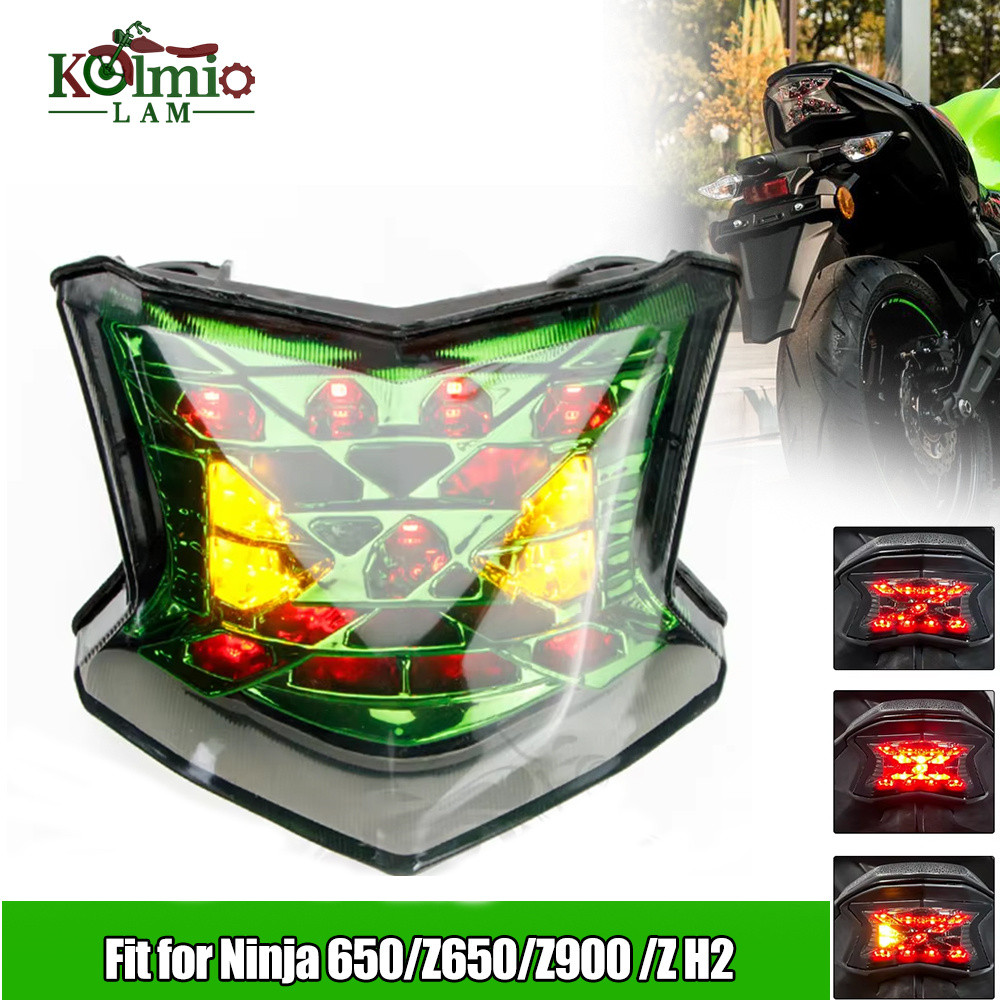 ON Fit for 2017 - 2025 KAWASAKI Z900 Z650 Ninja 650 Z H2 Integrated LED Tail Light Brake Turn Signal