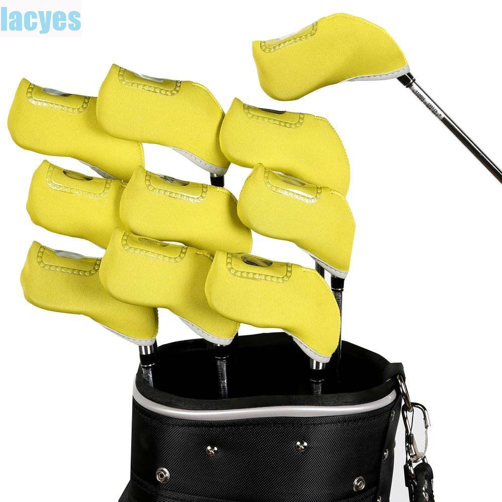 LACYES Golf Iron Headcover Training Equipment ทนทาน Golf Club Cover Iron Wedge Protector Iron Pole C