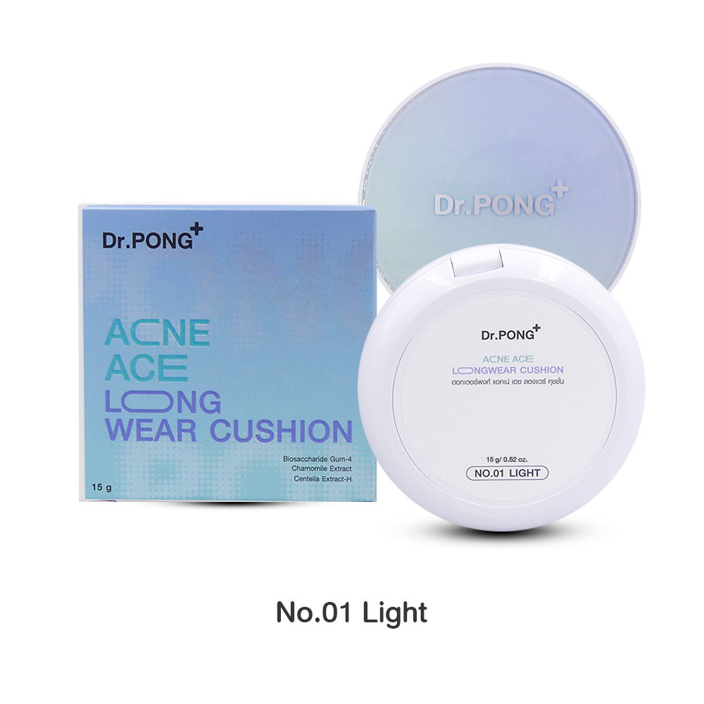 Dr.Pong Acne Ace Longwear Cushion No.01 Light ตลับ 15 g