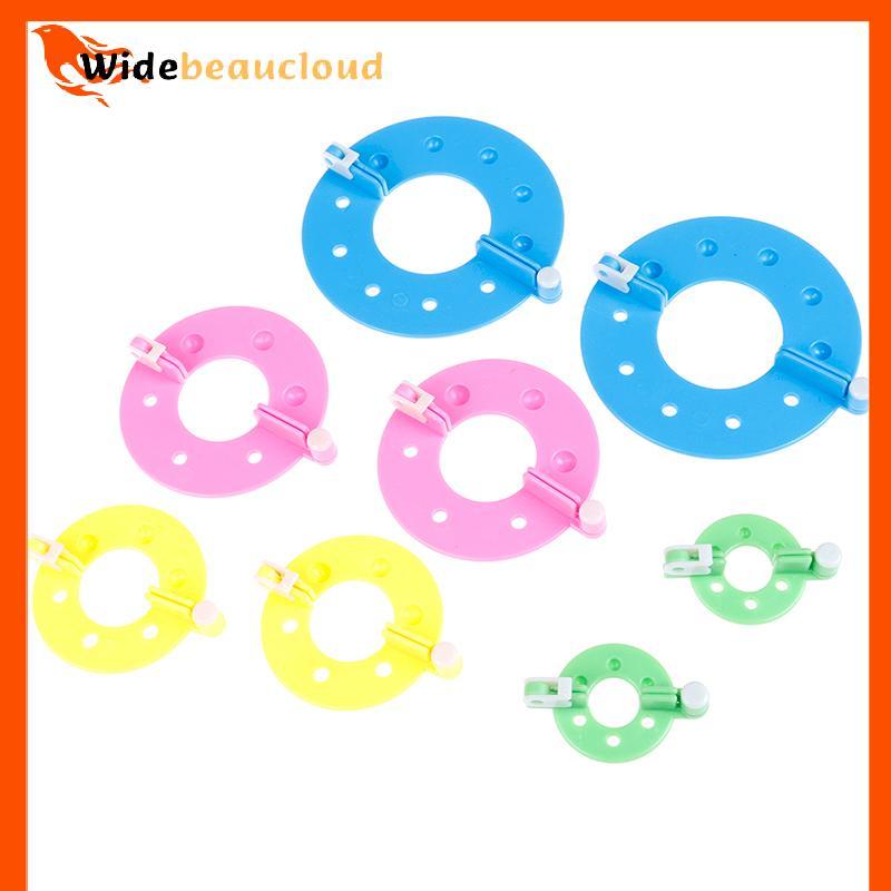 Widebeaucloud 8PCS 4 ขนาด Fluff PomPom Maker ถัก Loom Kit
