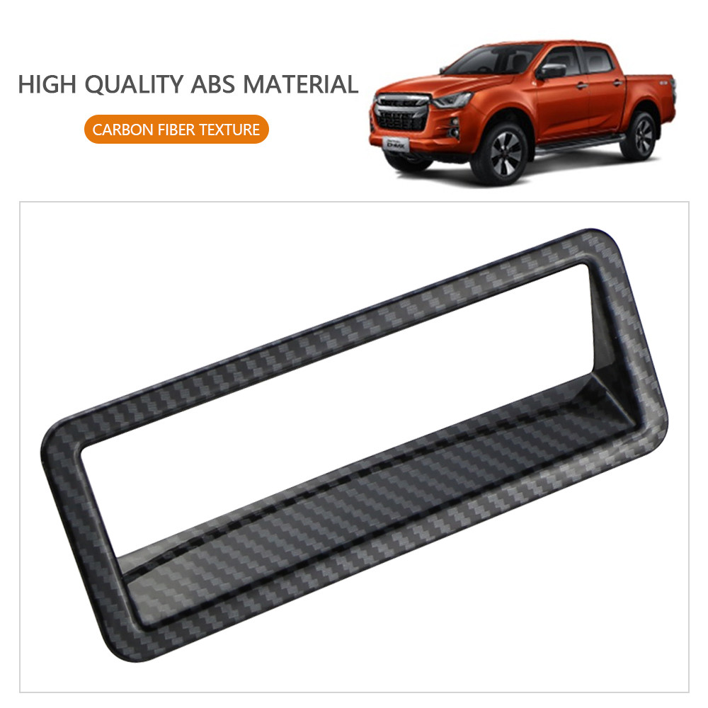 สําหรับ Isuzu D-max Dmax 2021 - 2023 ไฟหน้าโคมไฟปุ่มสวิทช์แผงกรอบ Trim คาร์บอนไฟเบอร์สติกเกอร์อุปกรณ์เสริม