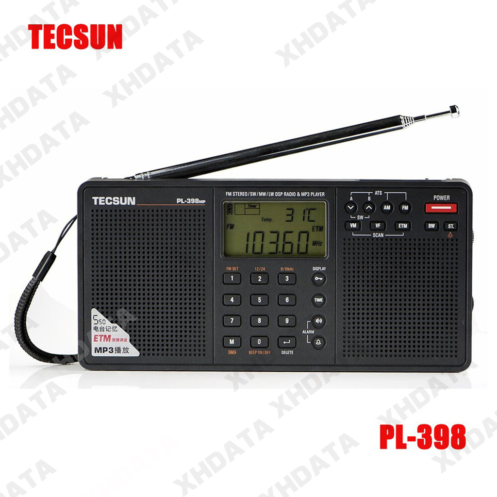 【100% Original】COD! TECSUN PL398MP Radio（ETM）PLL DSP Dual Speaker Radio with MP3 SD TF Card【Fcc Ce C