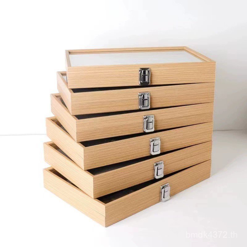 กล่องเครื่องประดับป้องกันฝุ่นกล่องเครื่องประดับลายไม้ต่างหู Rosewood ต่างหู High-End สร้อยข้อมือสร้อ