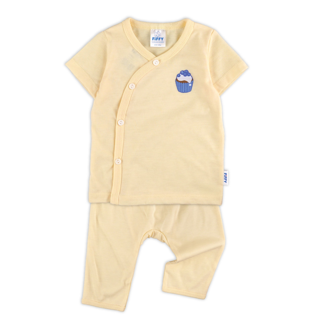 FIFFY BLUEBERRY CUPCAKE SHORT SLEEVE + ชุดกางเกงยาว BAJU BYI (4025037)