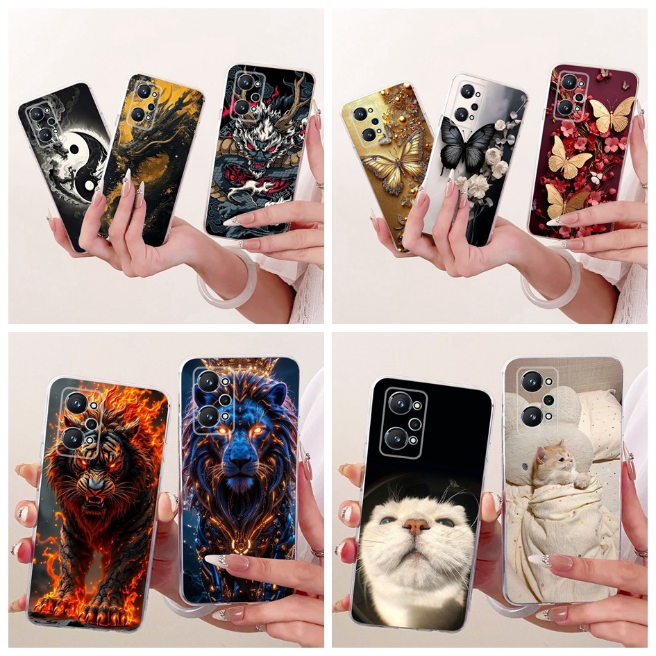 ฝาครอบเย็นสําหรับRealme GT Neo 3T Neo 2 GT2 ปลอกRMX3370 RMX3372 RMX3310 กันกระแทกซิลิโคนTPUการ์ตูนรูปแบบกรณีโทรศัพท์อ่อน