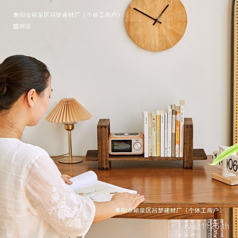 เดสก์ท็อปที่เชื่อถือได้ Creative Bookend Book Office Paulownia เครื่องประดับ Bookend Bookend Easy St