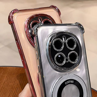 สําหรับ Honor Magic 8 Pro Magic 7 6 5 4 3 Pro 7 Lite วงเล็บแหวนชุบเคสโทรศัพท์แม่เหล็กกล้องป้องกันถุงลมนิรภัยกันกระแทกซิลิโคนอ่อนนุ่มฝาครอบ