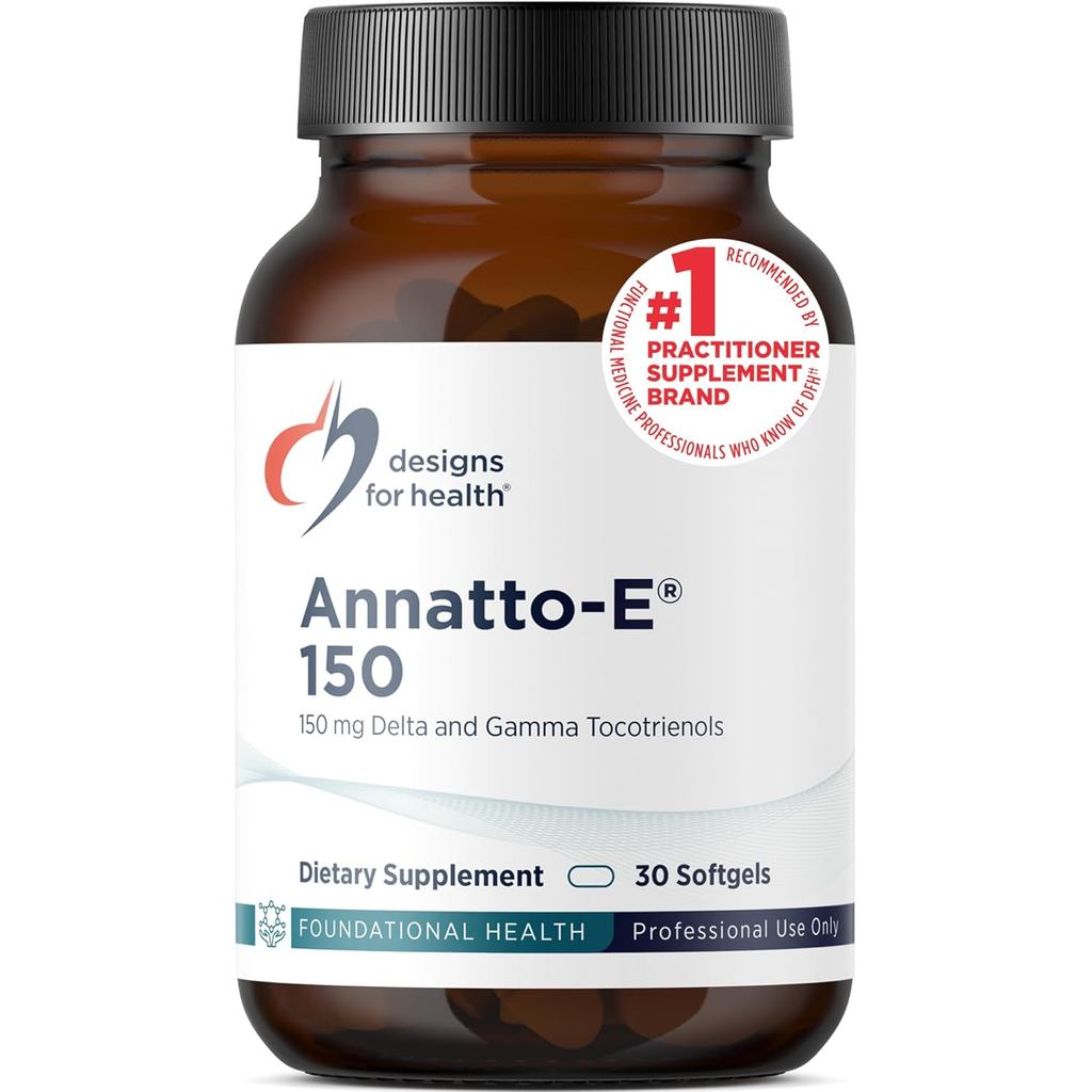 การออกแบบเพื่อสุขภาพ Annatto-E 150mg Tocotrieneols - Delta Vitamin E Complex plement with Delta + Ga
