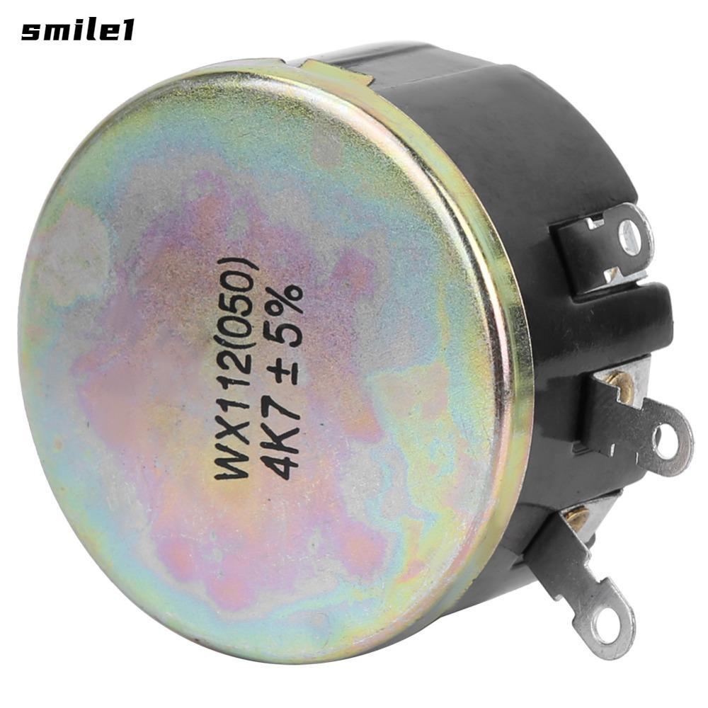 SMILEมิเตอร์แบบปรับได้, Wx112(050) 4.7k 5w Potentiometer, ส่วนประกอบที่แม่นยําเดี่ยววงกลมเลี้ยวลวด W