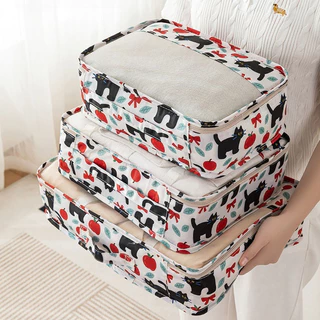 Travel Organizer 7 ชิ้น ออแกไนเซอร์ กระเป๋าเก็บของ ถุงเก็บซิปหนา ชิ้นกระเป๋าจัดระเบียบใส่เสื้อผ้า