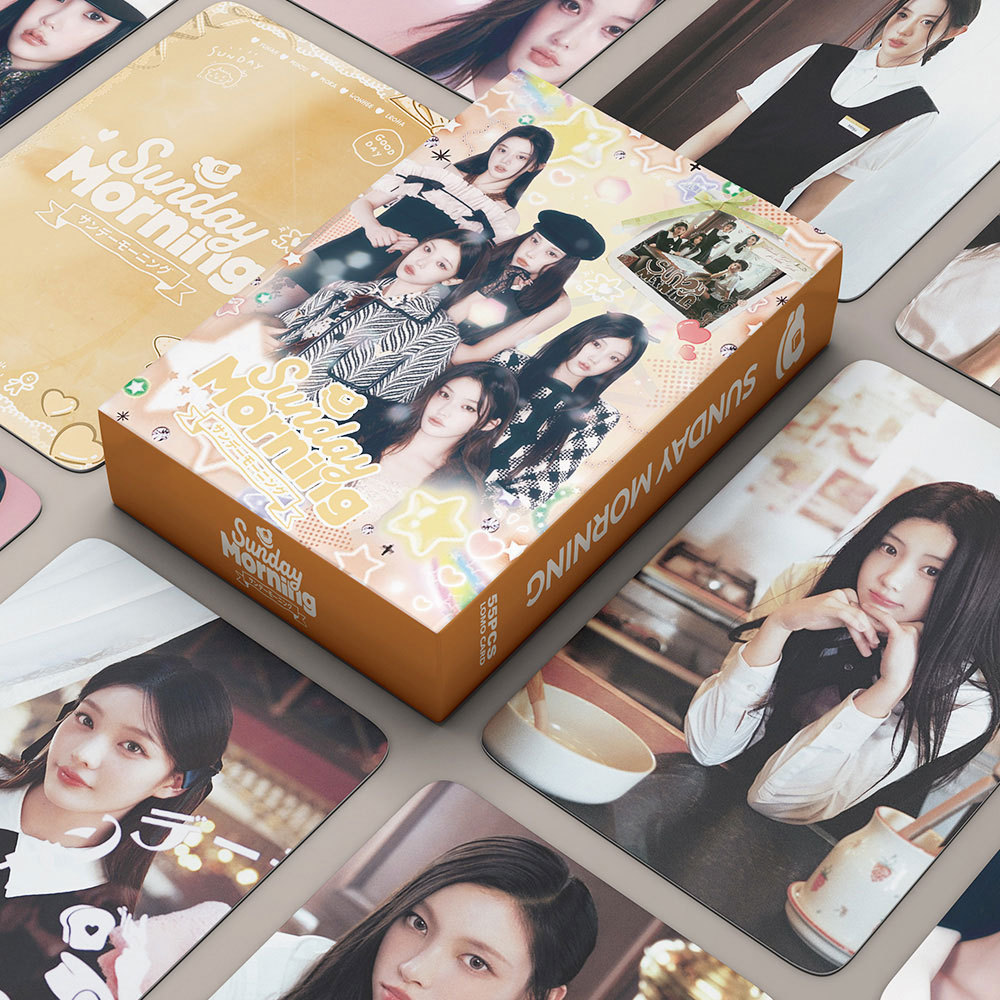 KPOP ILLIT 2026 Sunday Morning Photocard Lomo Card โปสการ์ด 55 ชิ้น/กล่อง