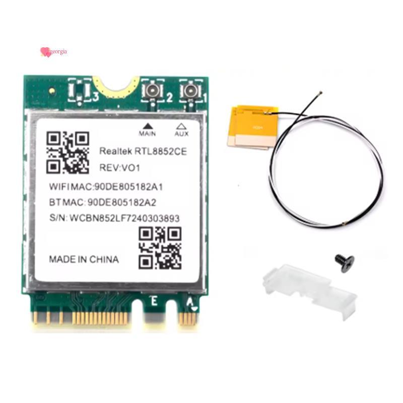 การ์ดเครือข่ายgeorg33WiFi 6E RTL8852CE M.2 สําหรับการ์ดเครือข่าย 10/11 2.4/5/6GHz