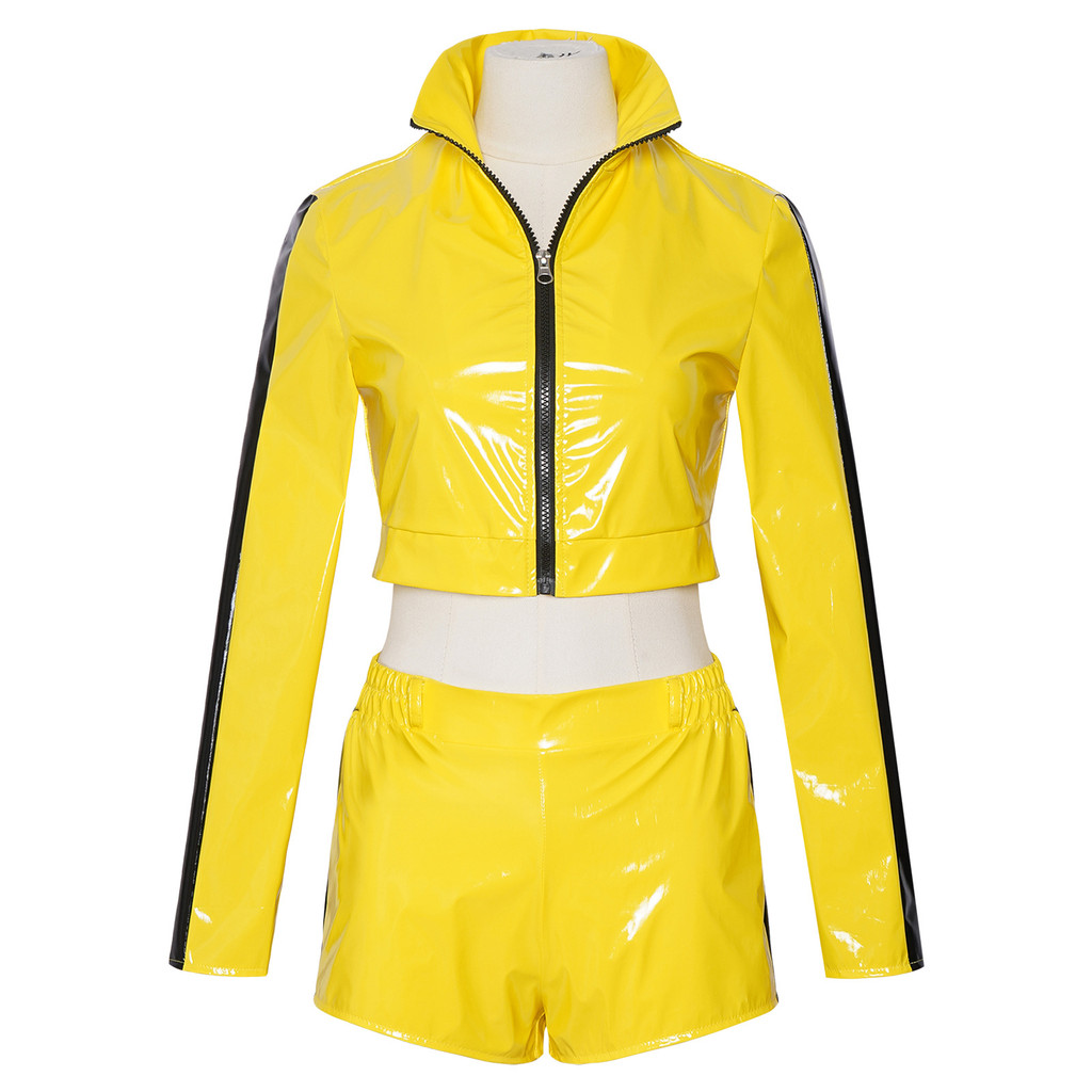 ชุดคอสเพลย์Kill Bill ดีไซน์เจ้าสาวกับกางเกงขาสั้น สำหรับการแสดงบนเวทีสไตล์สองมิติ