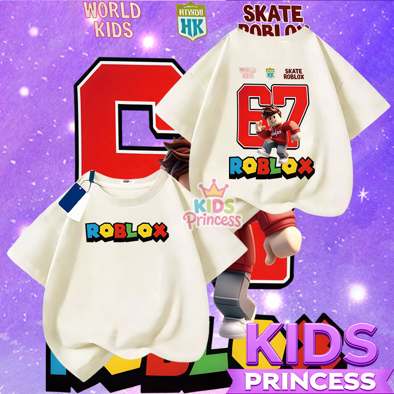 COD(จัดส่งตลอด 24 ชั่วโมง)ตัวละครการ์ตูนแอนิเมชั่น เสื้อที ผ่อนคลาด เสื้อเชิ้ต สำหรับเพศชายและหญิง 90-150CM 1-13ปี N4614