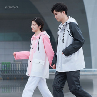 ชุดกันฝน สไตล์รุ่นใหม่ เสื้อพร้อมกางเกง กันน้ำนุ่มและหนา หน้…