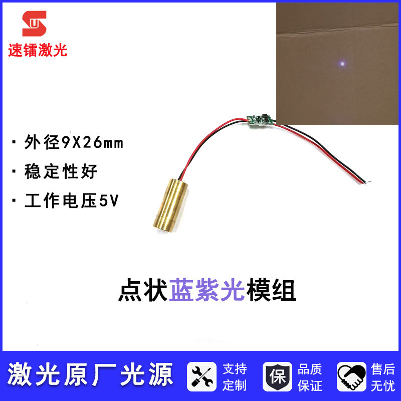 Blue-ray อินฟราเรดสีม่วง-ray Picosecond Laser Point ตําแหน่ง Light Blue-Purple โมดูลเลเซอร์ 405nm20m