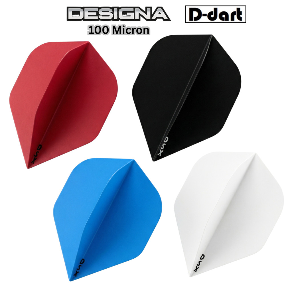 Designa Dart Flights - Designa DSX Standard (No.2) Extra Strong 100 Micron ลูกดอกเที่ยวบิน 3 ชิ้น/แพ