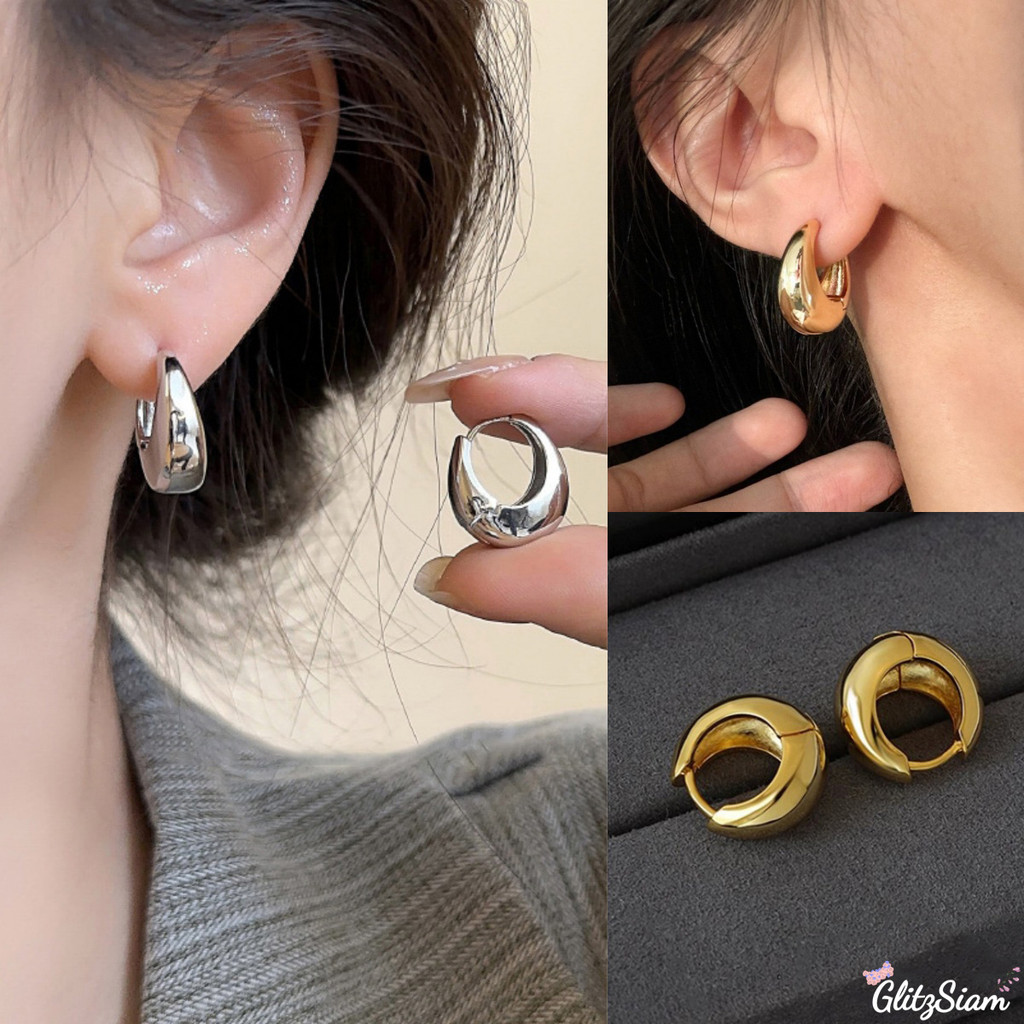 GlitzSiam✨✨ต่างหูสำหรับผู้หญิงมินิมอล สไตล์เกาหลี สไตล์เกาหลี ต่างหูขนาดเล็กมินิมอล ย้อนยุค y2k