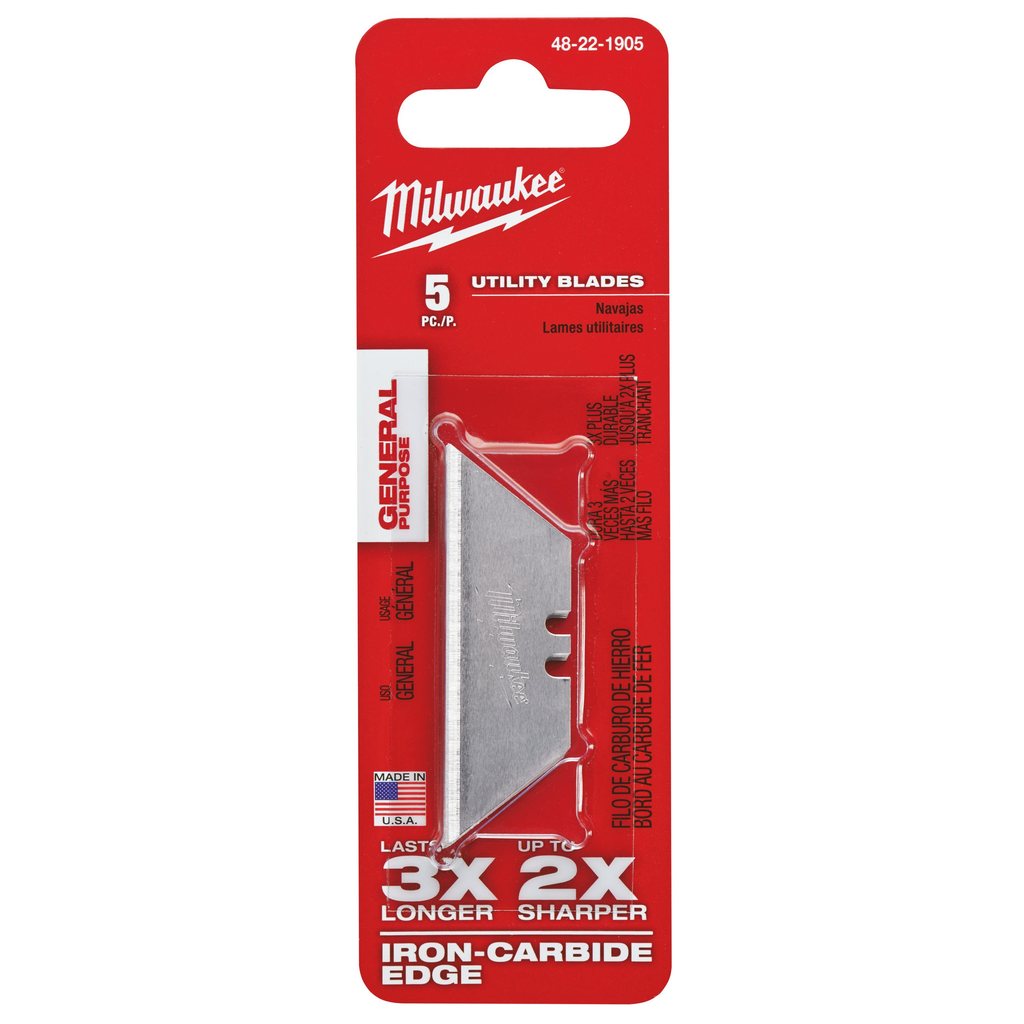 Milwaukee 48-22-1905 5PC General Purpose Utility Blade Craft มีดเปลี่ยนใบมีดเครื่องมืออุปกรณ์เสริม ราคา ถูกที่สุด ดีลบีเคเค แกลเลอรีภาพที่ 5