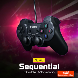 NUBWO จอยเกมส์ จอยเกมส์ PC จอย D-Input Controller สี Black ใช้งานกับระบบ Windows รุ่น NJ-43 รับประกันศูนย์ 1 ปี